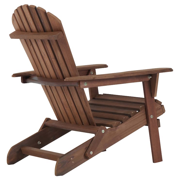 2PCS Wooden Garden Outdoor Folding Adirondack Chair,Ergonomic Comfort