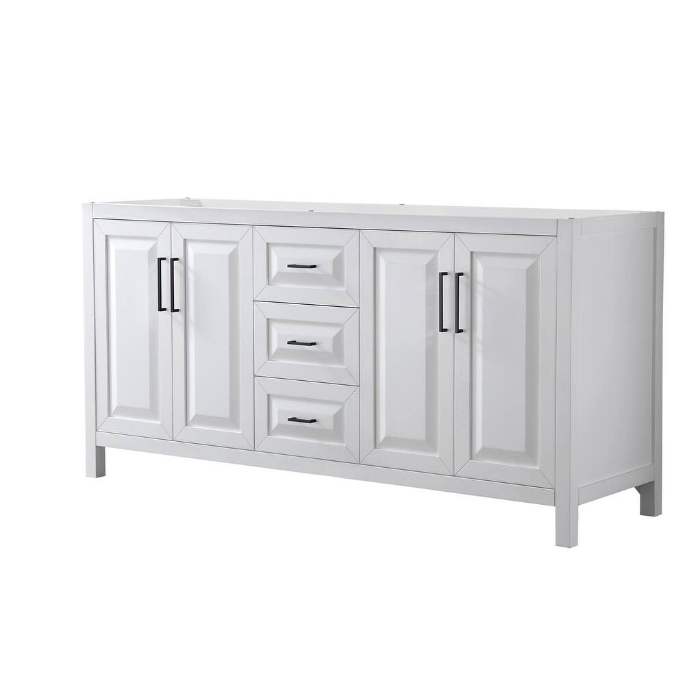 Wyndham Collection Daria 71" Double Free Standing Vanity Cabinet Only