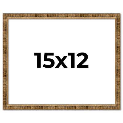 15x12 Frame Gold Solid Wood Picture Frame - Complete Modern Photo