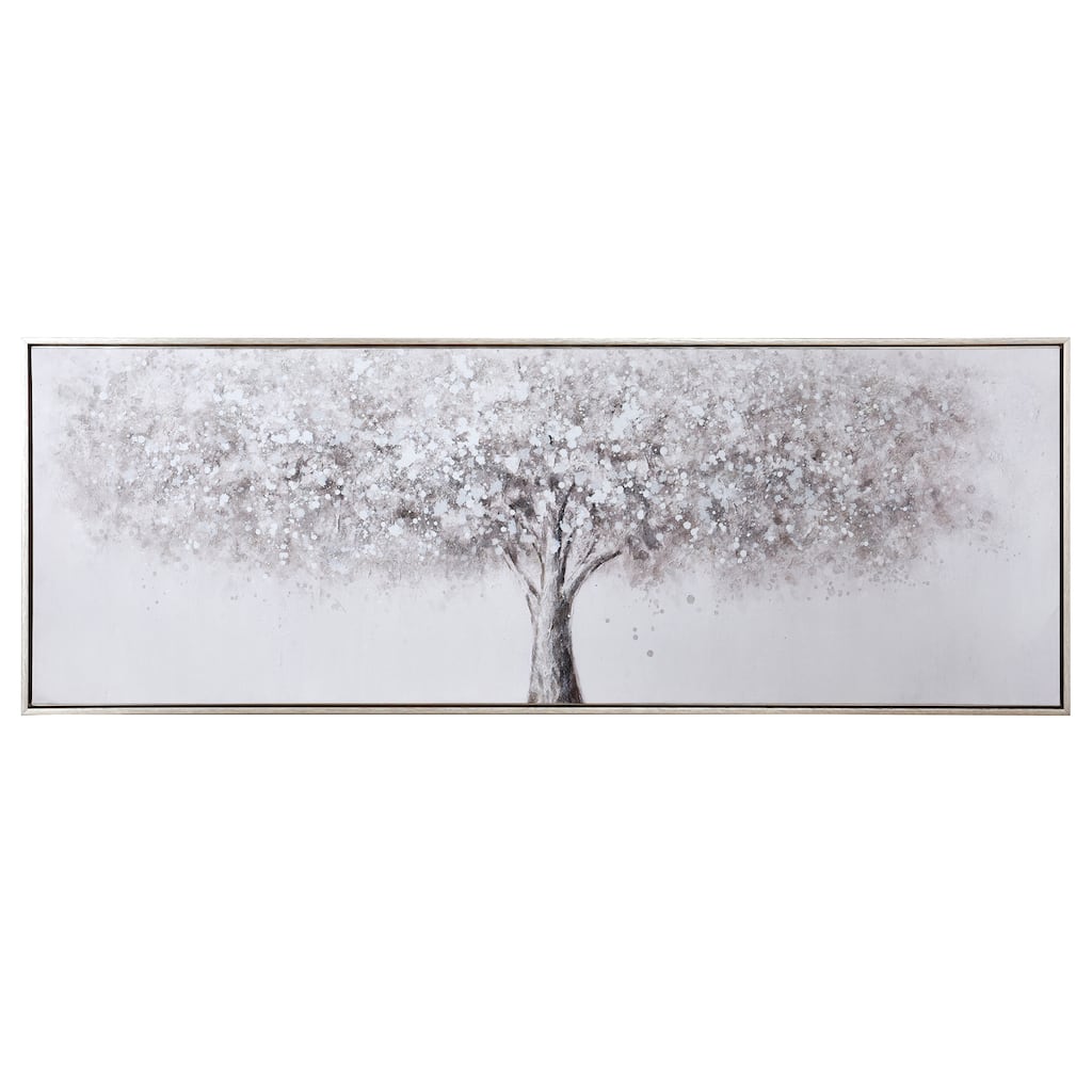 StyleCraft Natural Coverage Hand-Painted Framed Canvas Wall Art - 55" x 20"