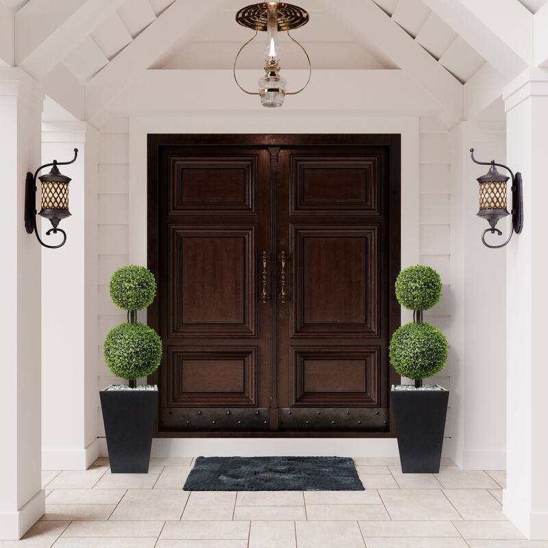 3 ft. Artificial Boxwood Topiary Double Balls Tree