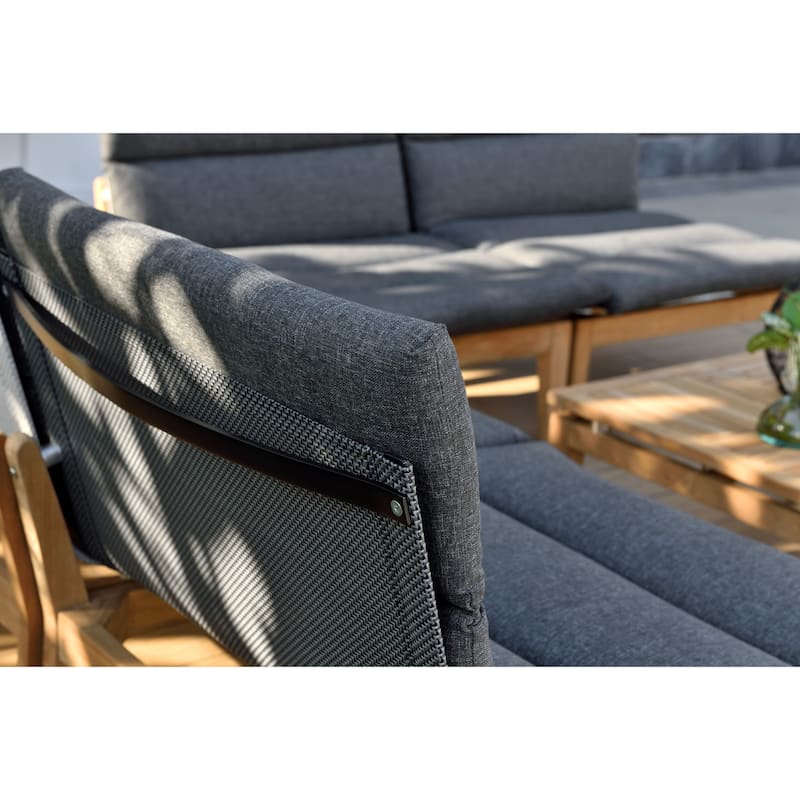 Amazonia Arnhou 11pc Outdoor Patio FSC Teak Seating Set