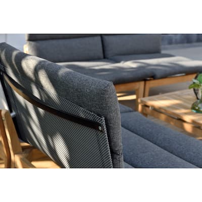 Amazonia Arnhou 11pc Outdoor Patio FSC Teak Seating Set