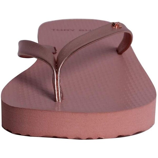 tory burch metallic leather flip flop