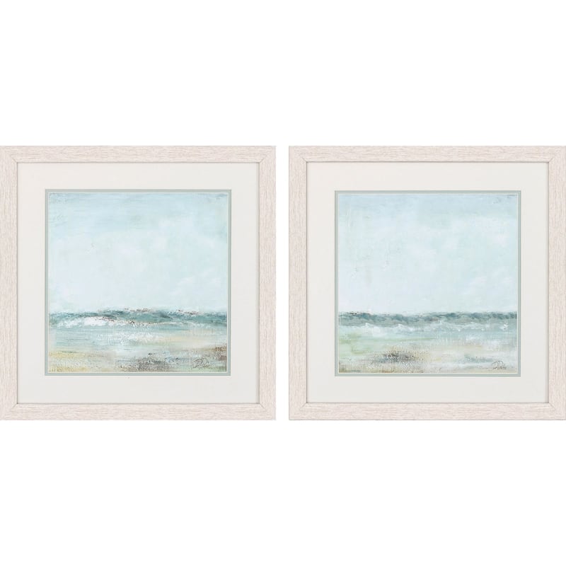 Cape Cod S/2 Framed Art Under glass - 17 X 17 X 1