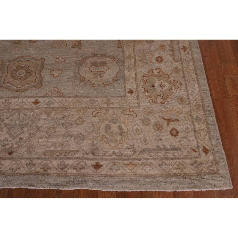 Vegetable Dye Oushak Large Area Rug Handmade Wool Carpet - 10'1" x 13'9"