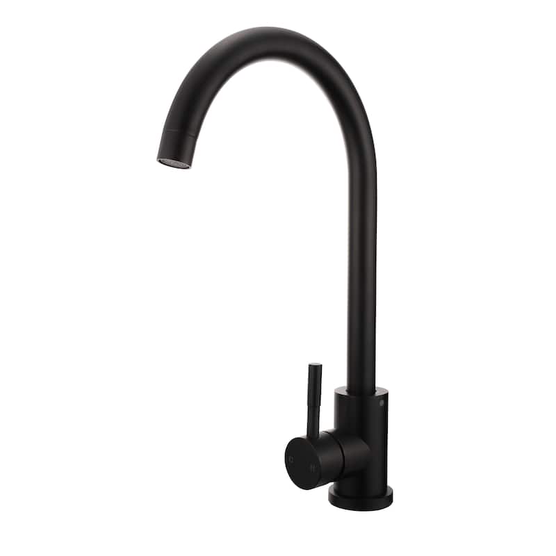 Single Handle Kitchen Faucet in Black Finish