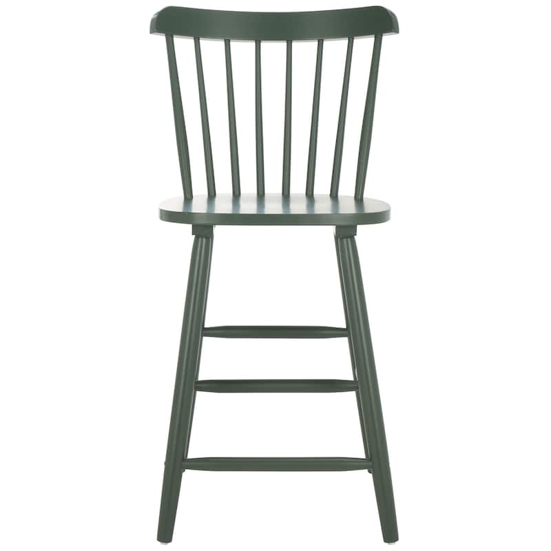 SAFAVIEH Arra 24-inch Spindle Farmhouse Counter Stool (Set of 2) - 19.9" x 20.1" x 43.1" - 20"W x 20"D x 38"H