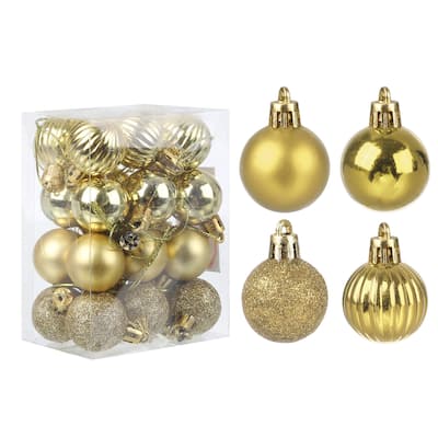 24Pcs 1.18 Inch Christmas Balls Shatterproof Ornaments Balls