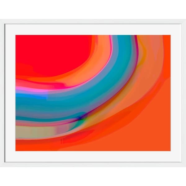 Red and Blue Rectangular Wall Art Decor 16" x 18" - N/A