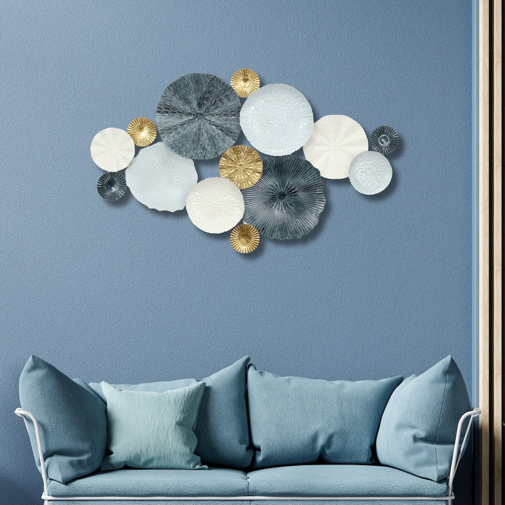 Saoirse Multi Round Panel Blue Nautical Wall Decor