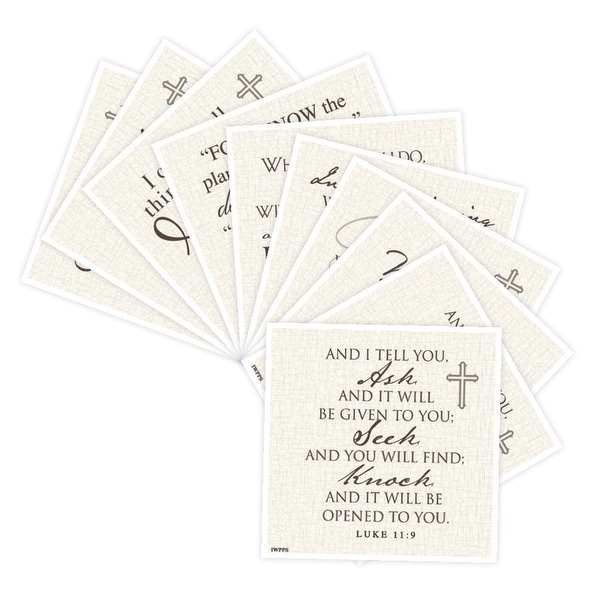 5" Ivory and Black Verse Printed Scripture Interchangeable Warmer - N/A