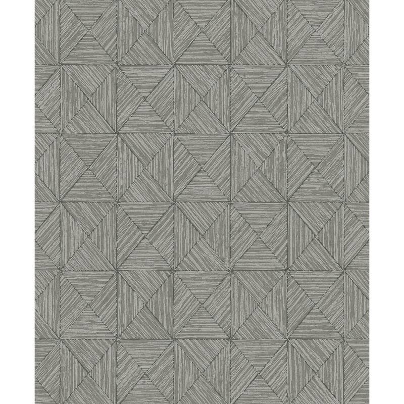 Seabrook Designs Lunoria Geometric Non-Woven Unpasted Wallpaper - 20.9 in W x 33 ft. L - Cement