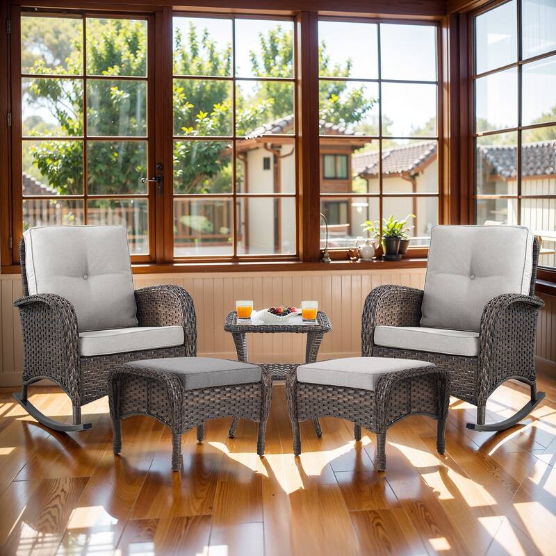 Gymojoy Premium Wicker Patio Furniture Set - Ultimate Comfort & Weather-Resistant Design