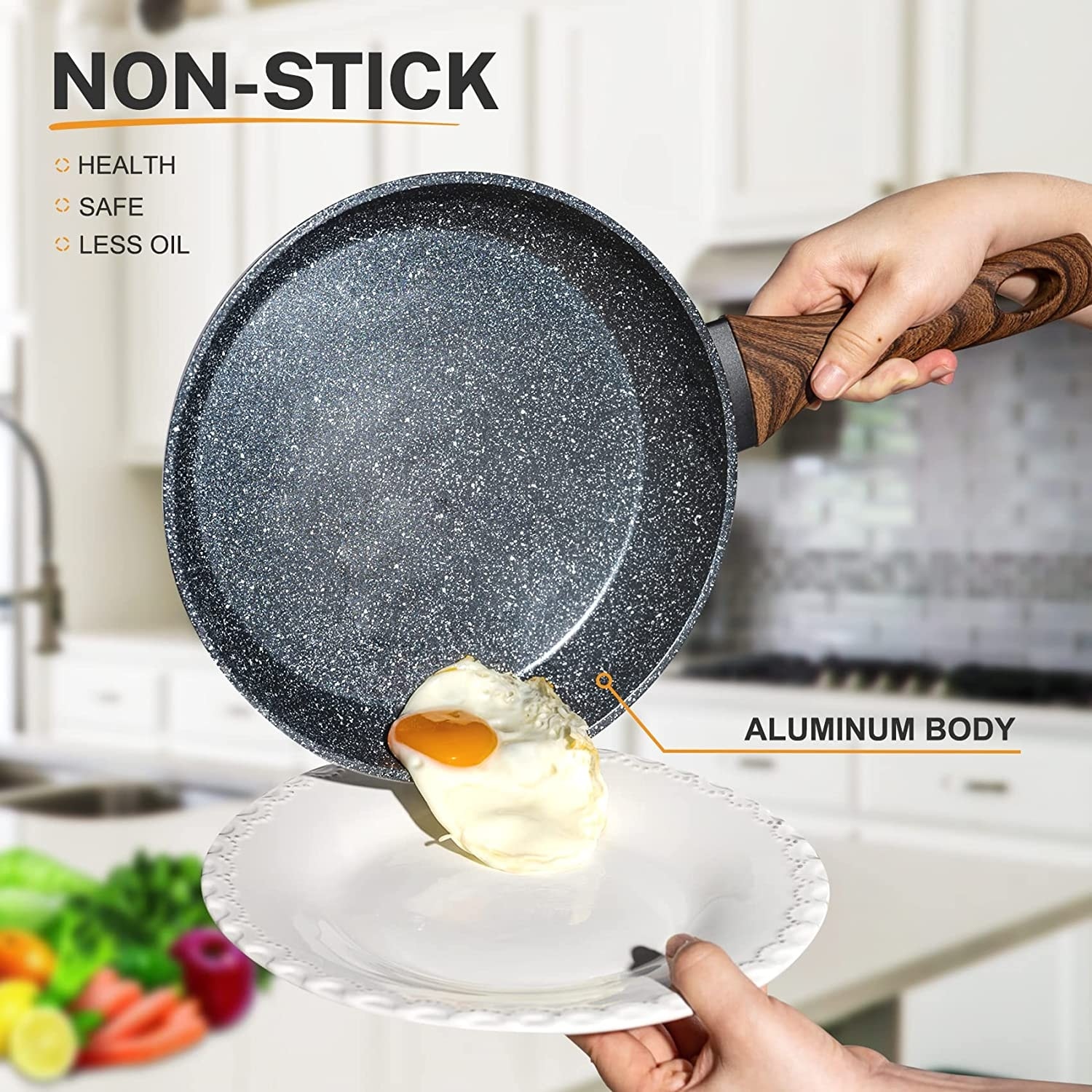 Pots and Pans Set Nonstick White Granite Induction Cookware Sets - On Sale  - Bed Bath & Beyond - 37508822