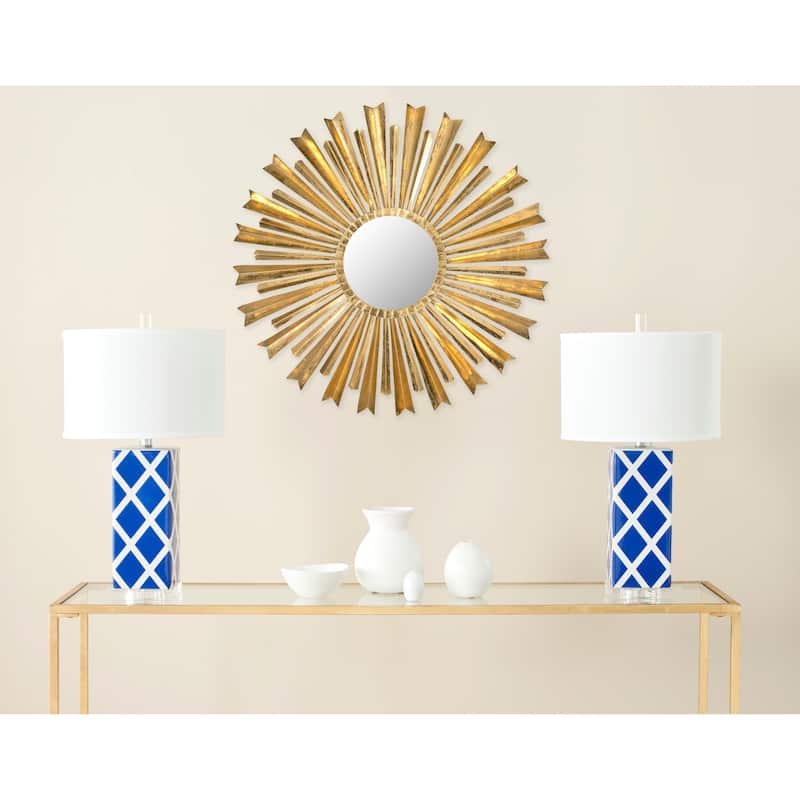 SAFAVIEH Jaqueline Golden Arrows Antique Gold Sunburst 33-inch Decorative Mirror - 33" x 1" x 33" - 33Wx1Dx33H