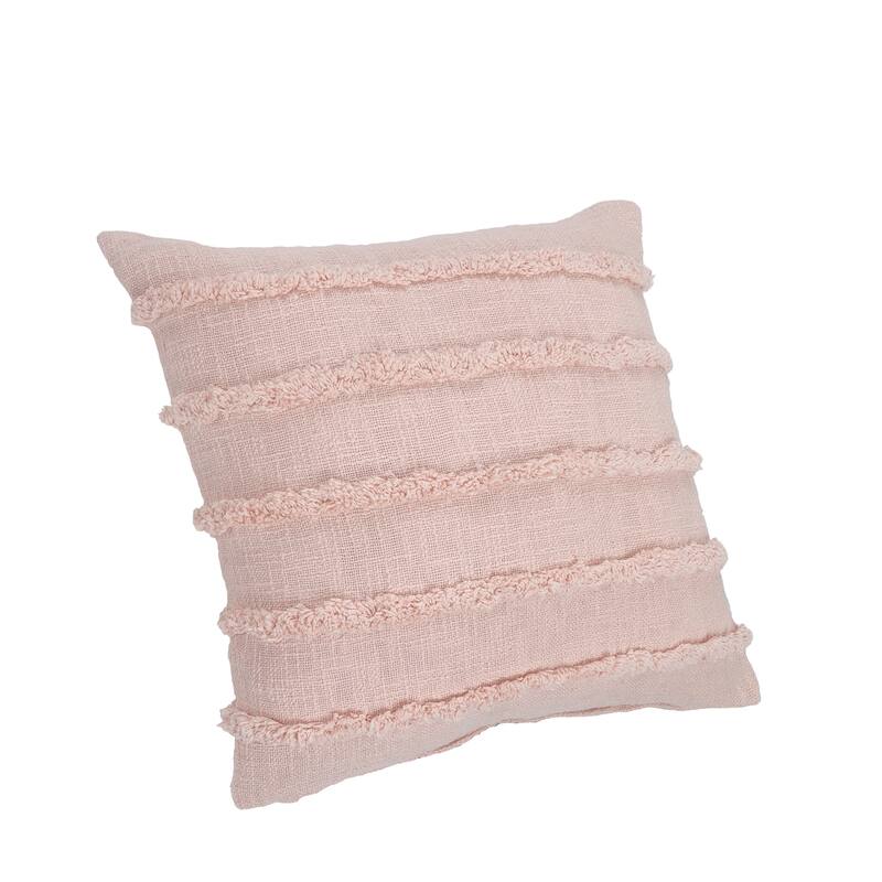 Sevita Birch Solid Natural Cotton Square Throw Pillow, Set of 2 or 4
