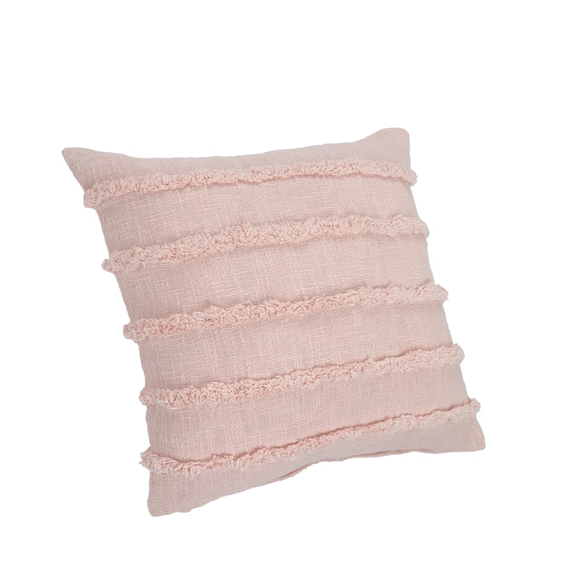 Sevita Pearl Blush Overtufted Solid Throw Pillow