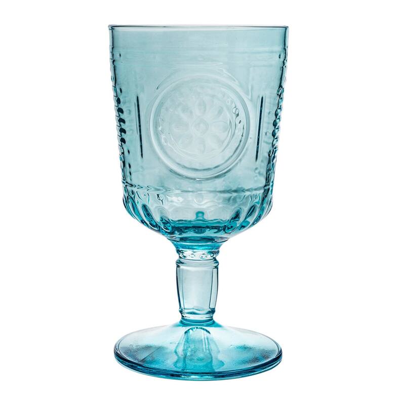 Bormioli Rocco Romantic 10.75oz All Purpose Stemware, Set of 4, Cotton Candy