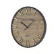 preview thumbnail 13 of 15, Brown Wooden Decorative Wall Clock with Gold Accents