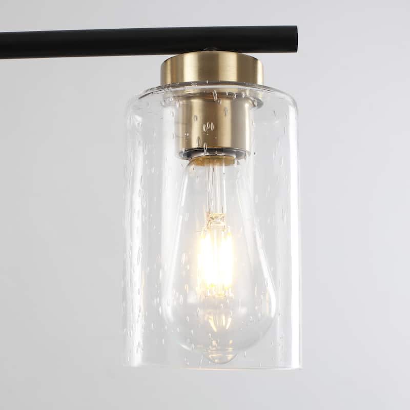 Modern Linear Ceiling Hanging Pendant Light With Adjustable Height for Living Room, Foyer