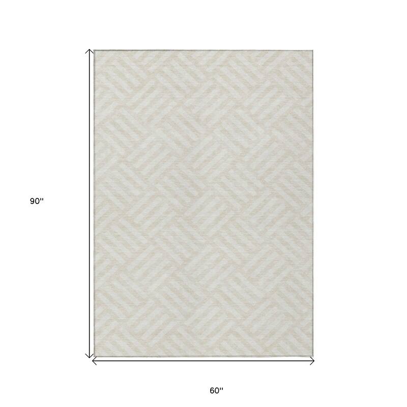 HomeRoots Geometric Transitional Rectangle Outdoor Rug