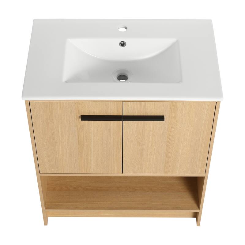30" Bathroom Vanity with Ceramic Sink