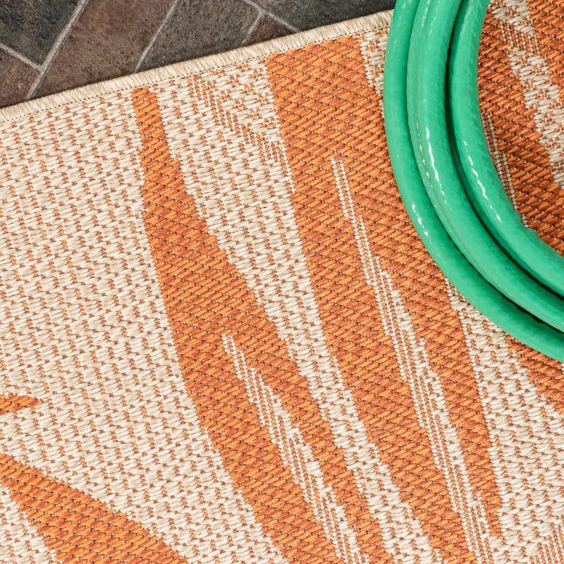 JONATHAN Y Bahamas Tropical Palm Leaf Indoor/Outdoor Area Rug