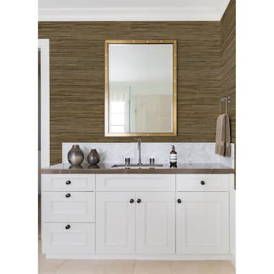 Montmorency, Mayleen Black Grasscloth 24' L X 36" W, Wallpaper Roll