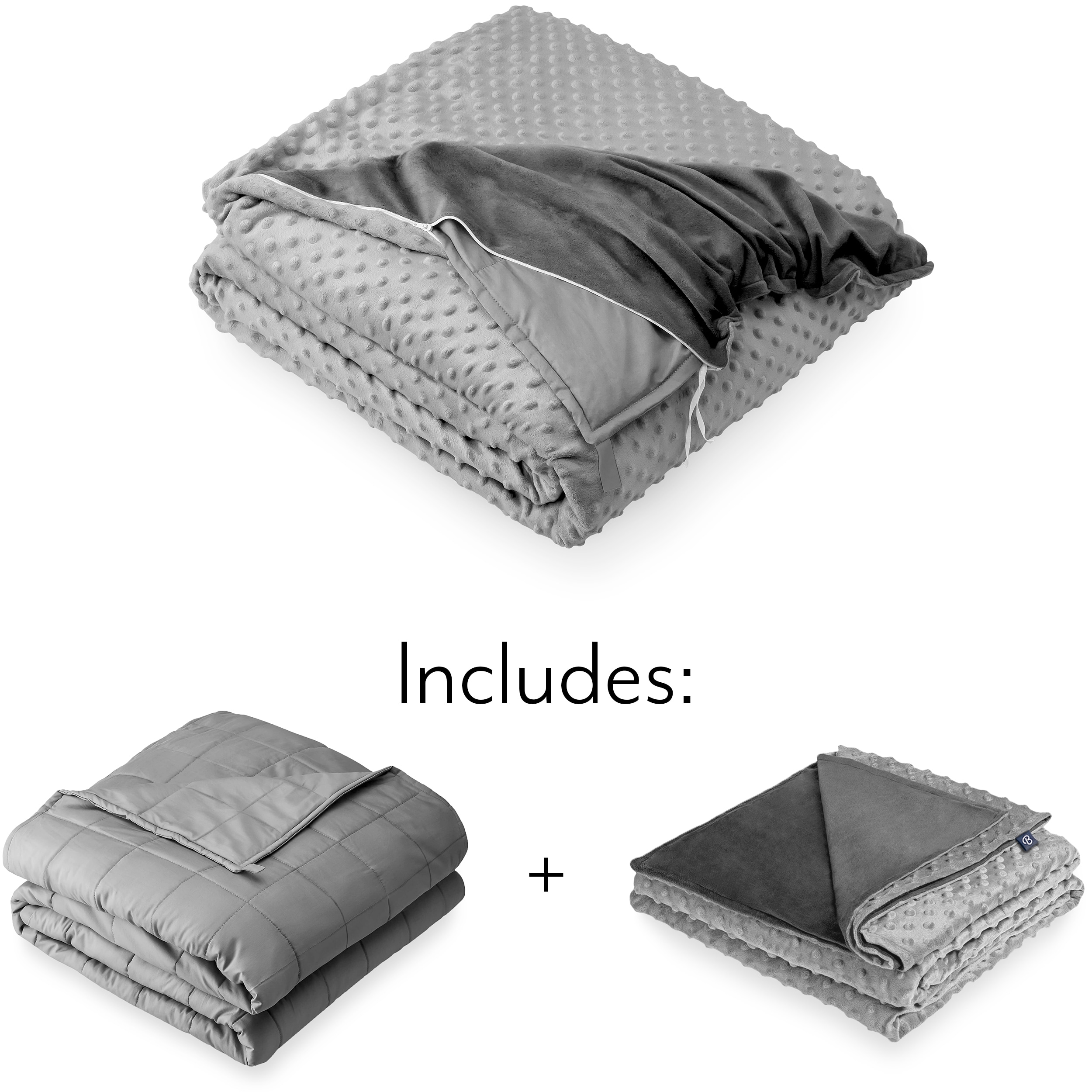 Bare Home Weighted Blanket with Cover Improved Heavy Blanket