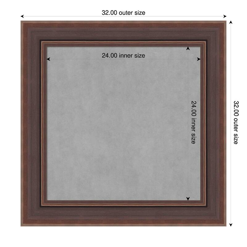 Amanti Art Moab Brown Bronze Framed Magnetic Board - 32 x 32 in