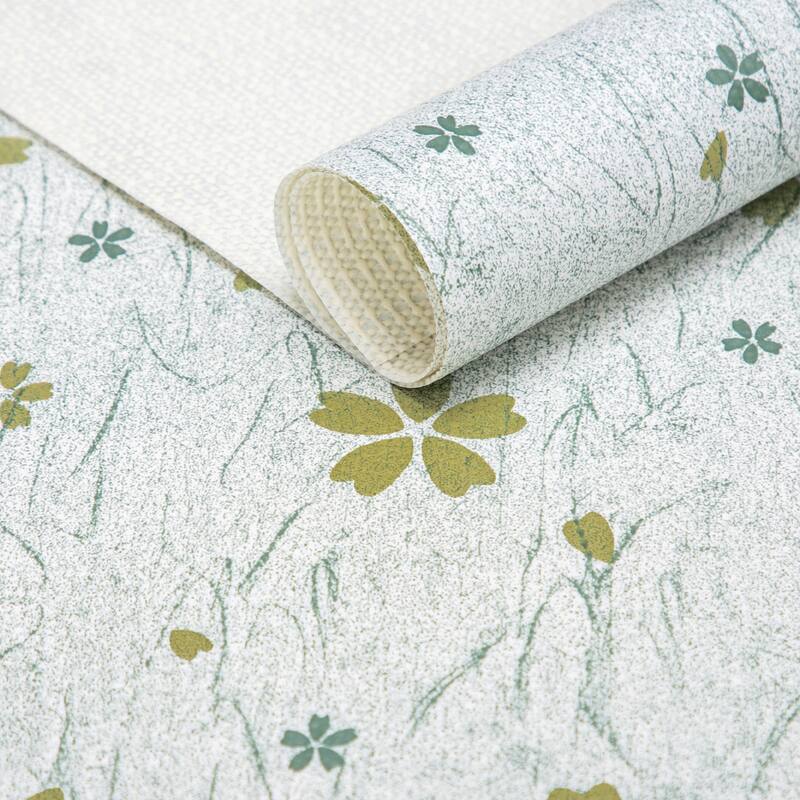 Ray Star Grey or Green Floral Shelf liner18x96 12×120In