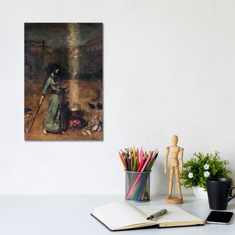 iCanvas "The Magic Circle" by John William Waterhouse Canvas Print - 12x8x0.75