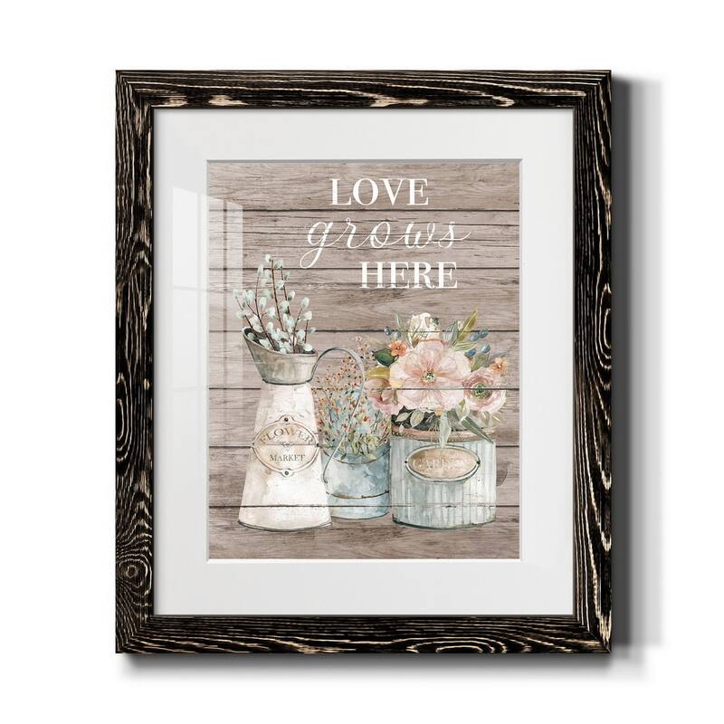 Love Grows Here-Premium Framed Print - Ready to Hang