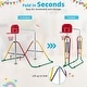 preview thumbnail 10 of 9, Kids Folding Horizontal Bar with 4 Adjustable Heights