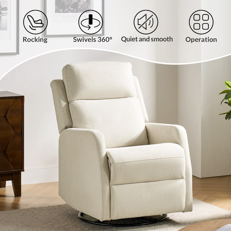 Julian Modern Swivel Rocker Manual Recliner by HULALA HOME