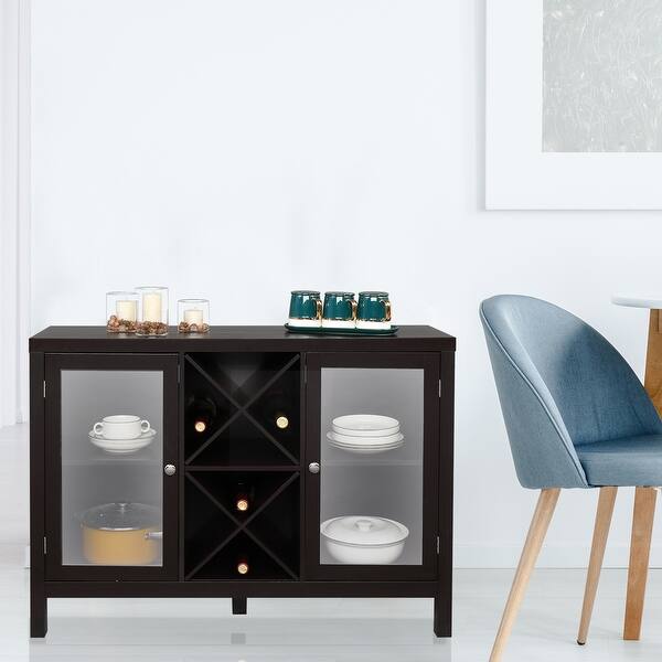 Versatile Sideboard Entrance with Xshaped Wine Rack Bed Bath & Beyond 35192860