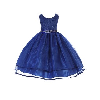 girls blue sparkly dress