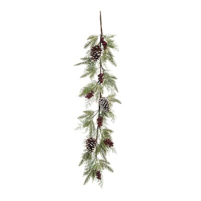 Transpac Artificial 48 in. Green Christmas Statement Classic Holiday Garland