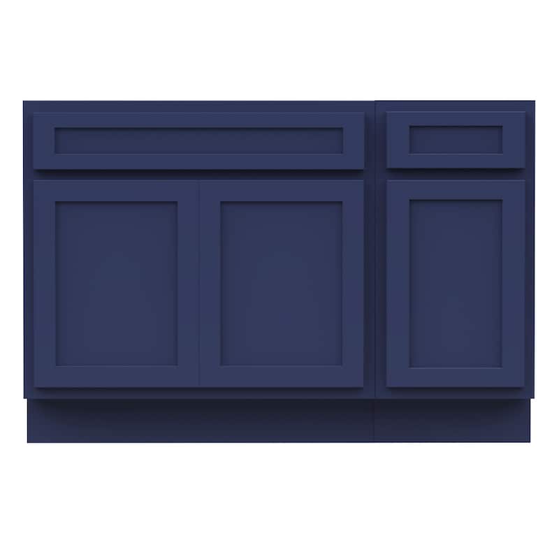 Vanity Art 45" Oak Freestanding Bathroom Vanity Cabinet without Top