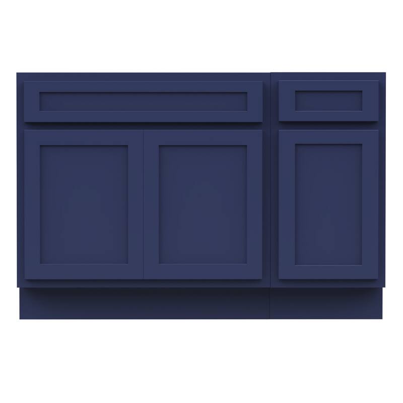 Vanity Art 54" Oak Freestanding Bathroom Vanity Cabinet without Top