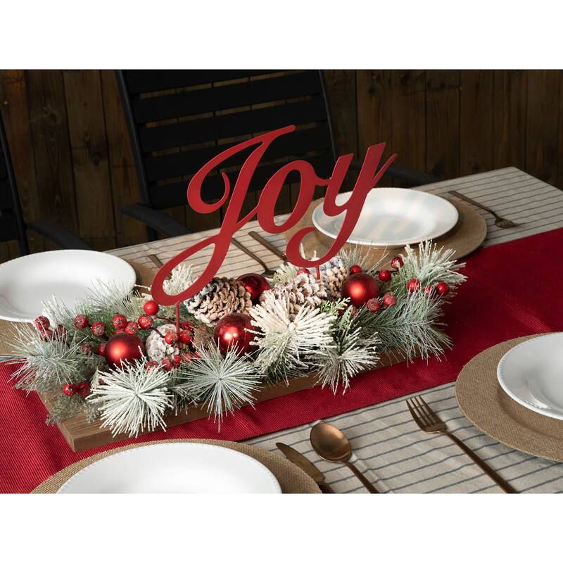 Glitzhome Thankful Metal Sign Floral Center Piece Fall Harvest Thanksgiving Table Decor