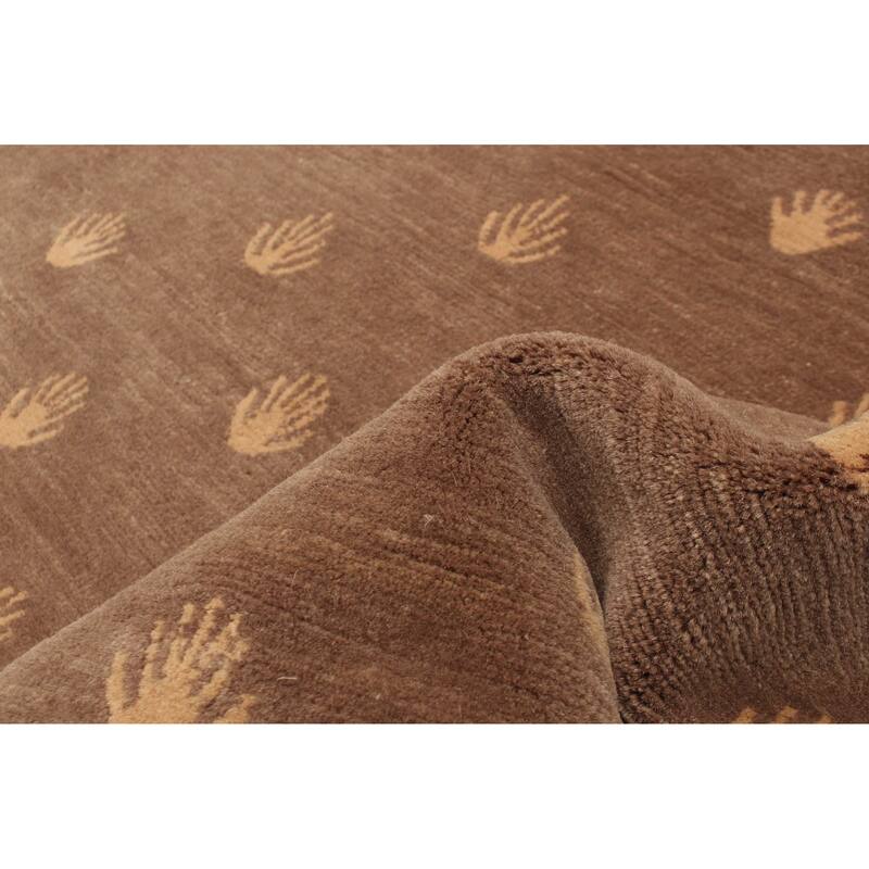 ECARPETGALLERY Hand-knotted Opulence Brown Wool Rug - 2'9 x 8'8