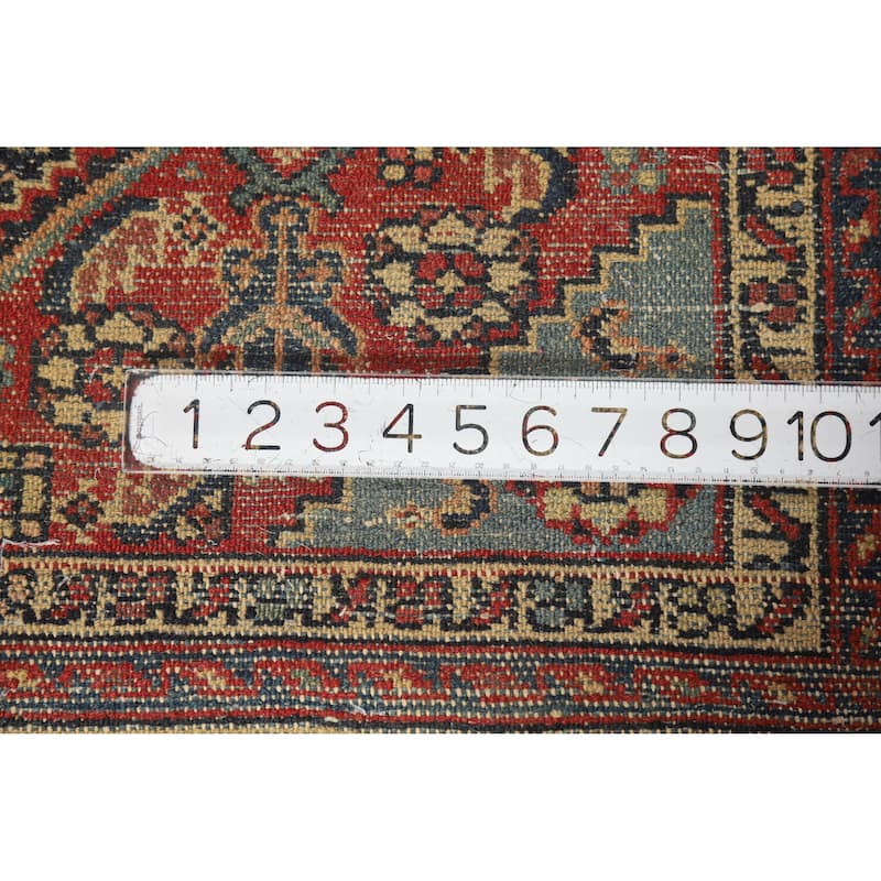 Hand Knotted Oriental 100% Wool Carpet Traditional Medallion Navy Blue & Blues Malayer Area Rug - 6' 4'' X 5' 2''