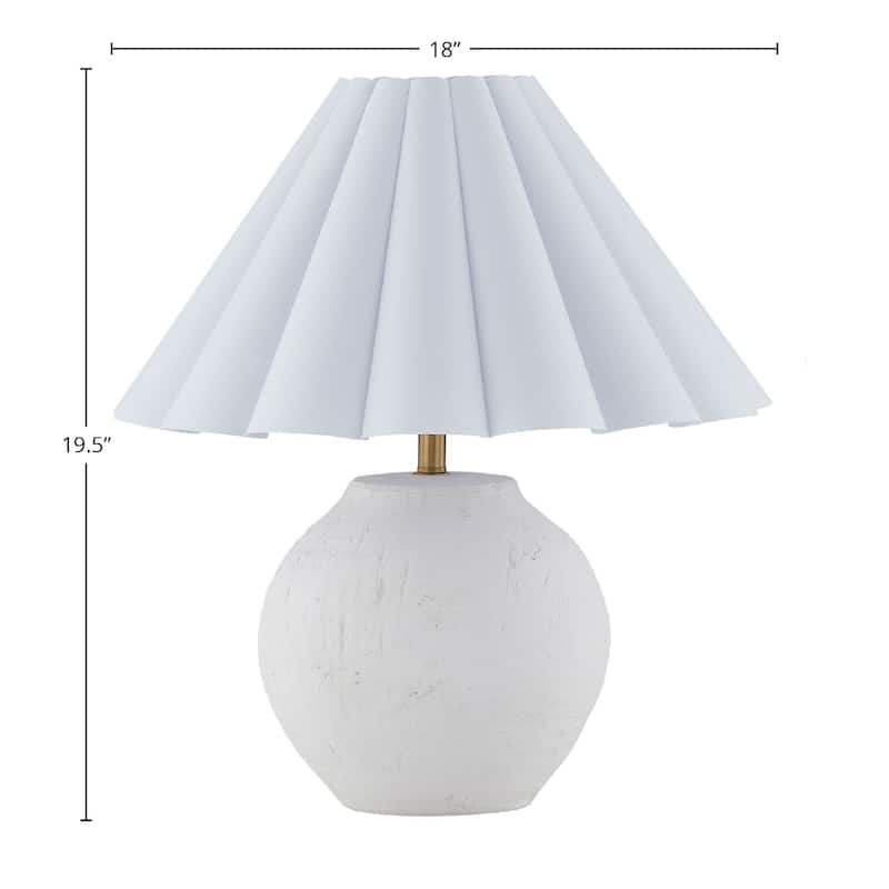 Madison 20" Table Lamp with Linen Shade, White