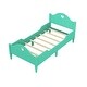preview thumbnail 5 of 26, Twin Size Toddler Bed with Safety Rails and Love Design Cutouts - Solid Wood Construction, Macaron Colors, Easy Access