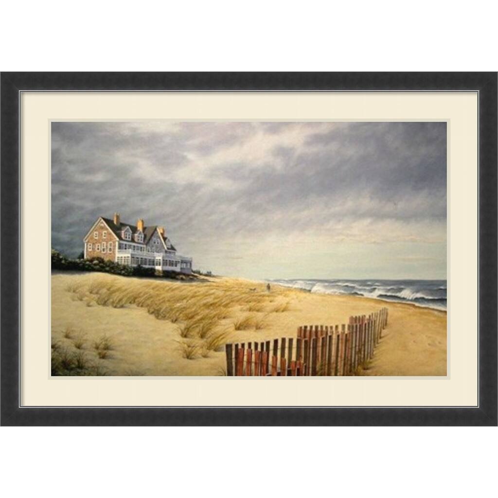 Framed Art Print 'Beach House' by Daniel Pollera 43 x 31-inch