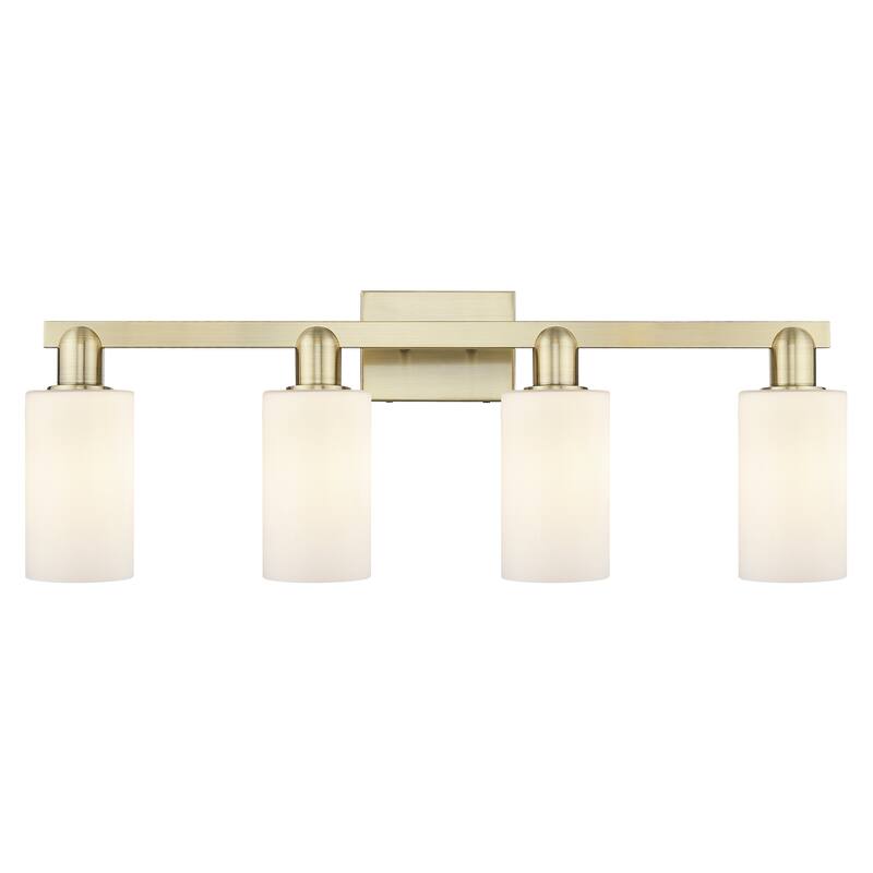 Innovations Lighting Endless Possibilities Arcadia - Clymer - 4 Light 31" Bath Vanity Light - Antique Brass/Matte White