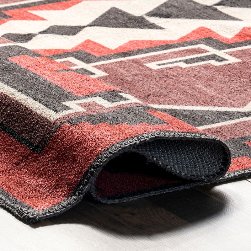 Nuloom Adrena SpinClean Bold Boho Machine Washable Area Rug