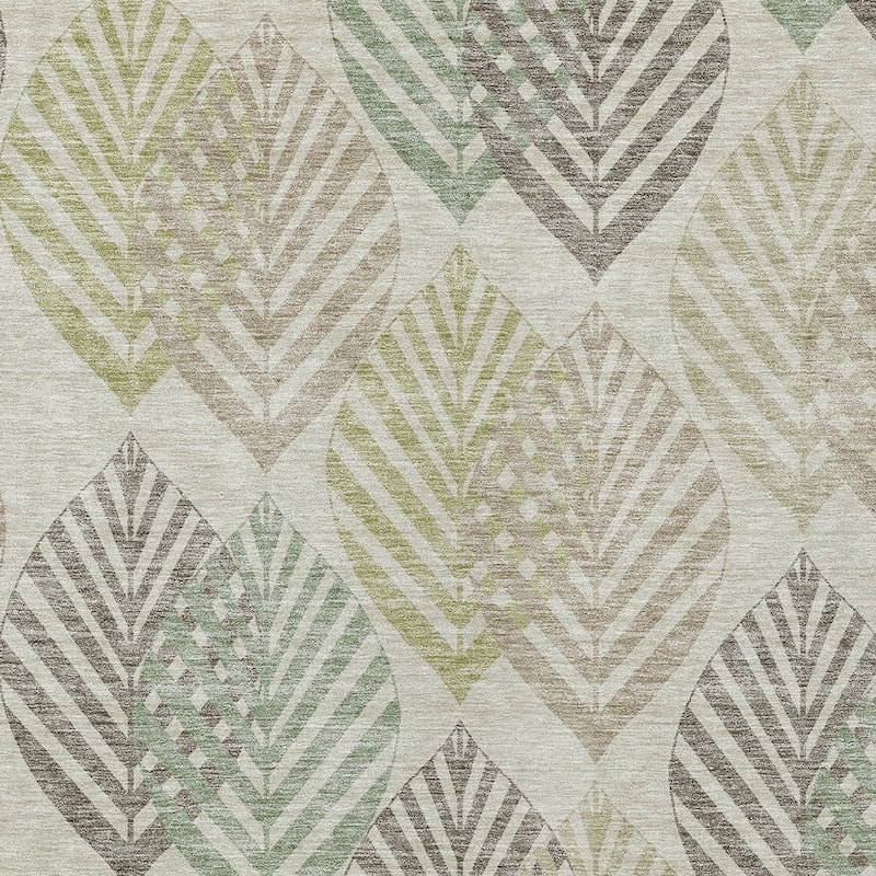 HomeRoots Floral Transitional Rectangle Outdoor Rug